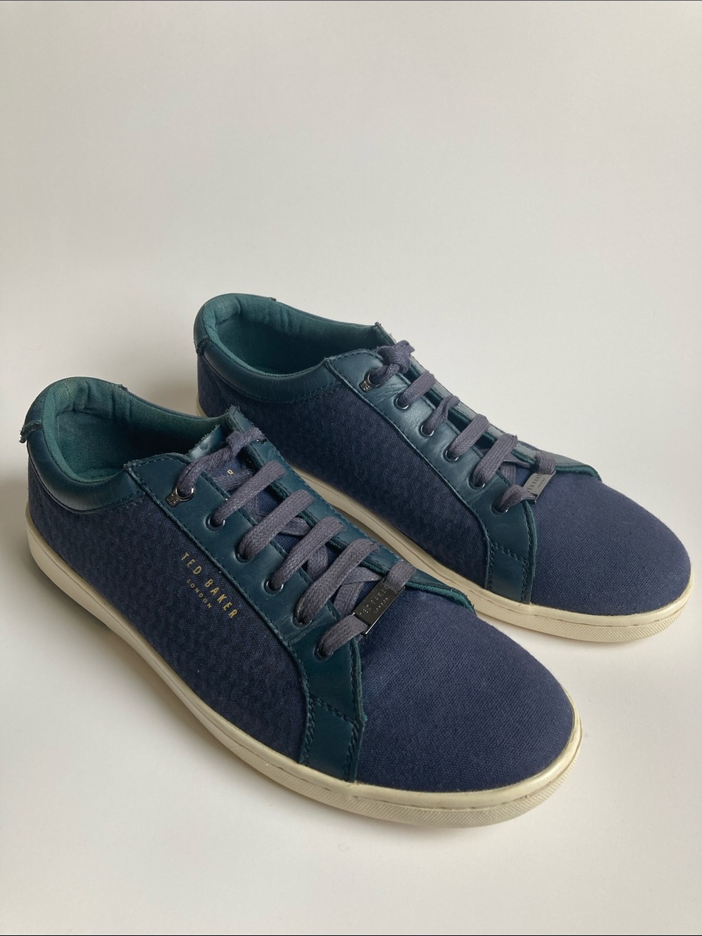 Ted Baker Keeran 3 Canvas Sneakers Navy Men’s Size 11